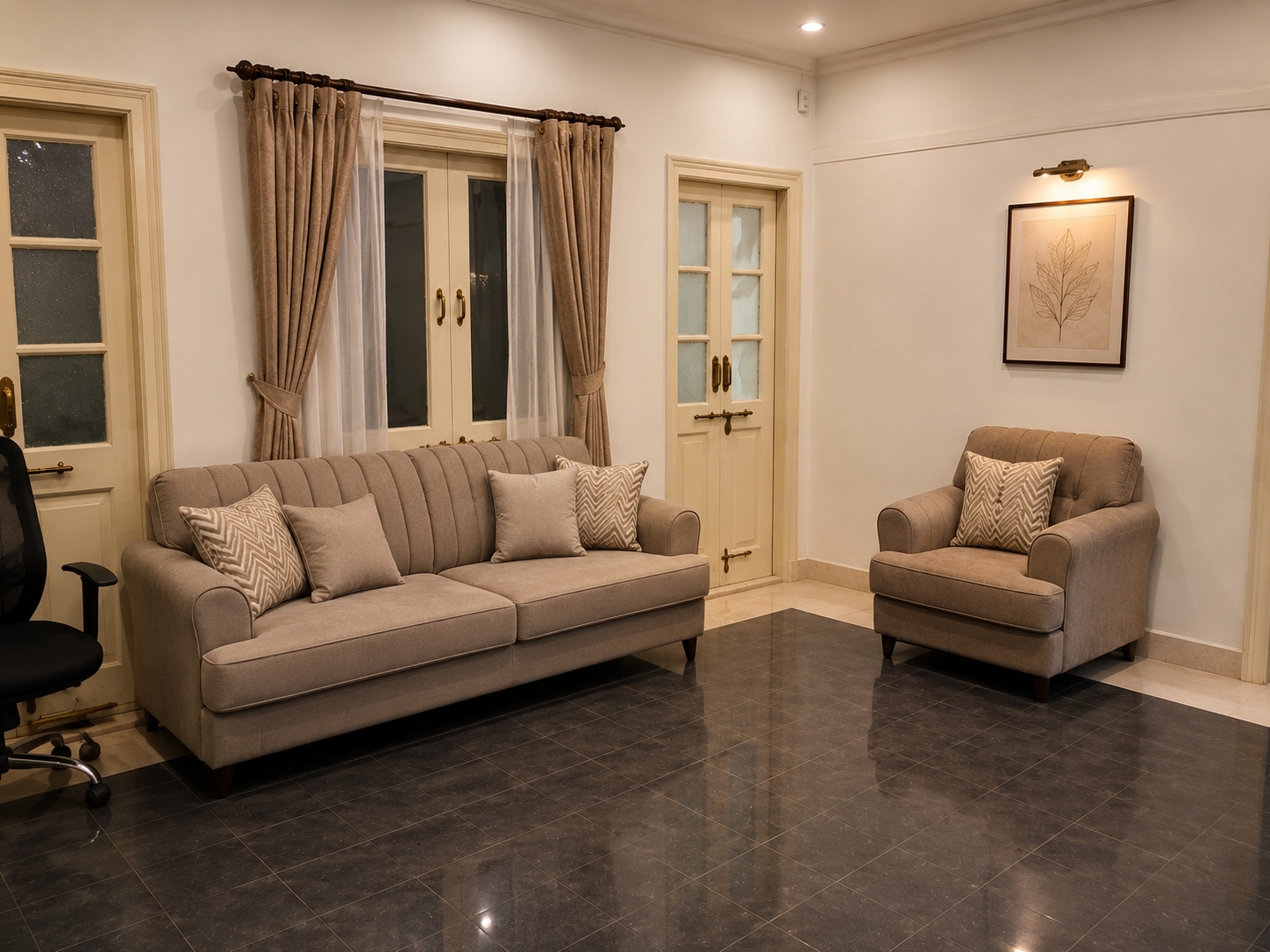 Living Room with Neutral Elegance Guest Suite
