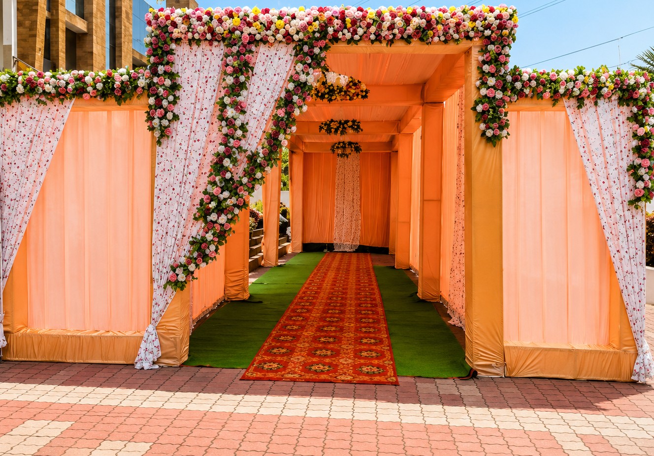 Peach Floral Celebration Entrance
