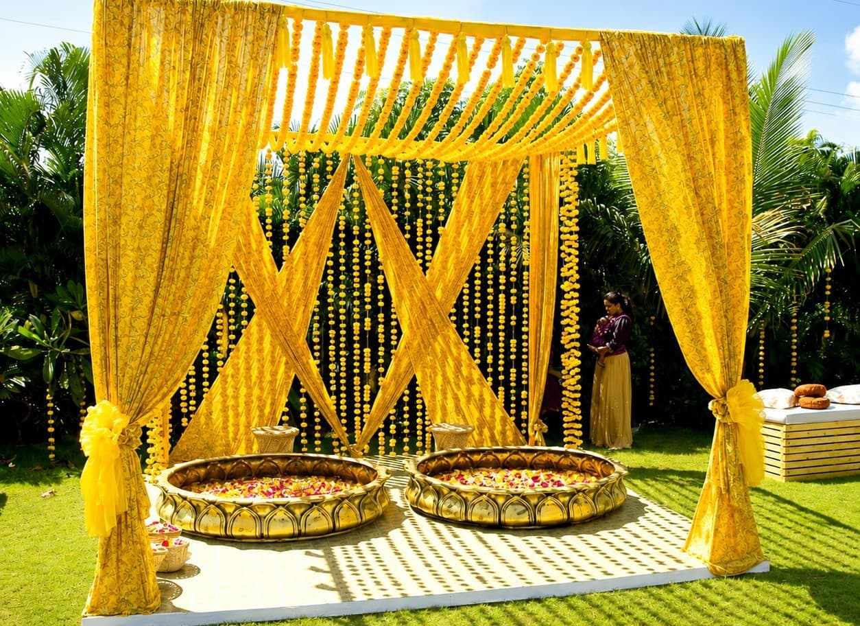 Haldi Function Stage Decor