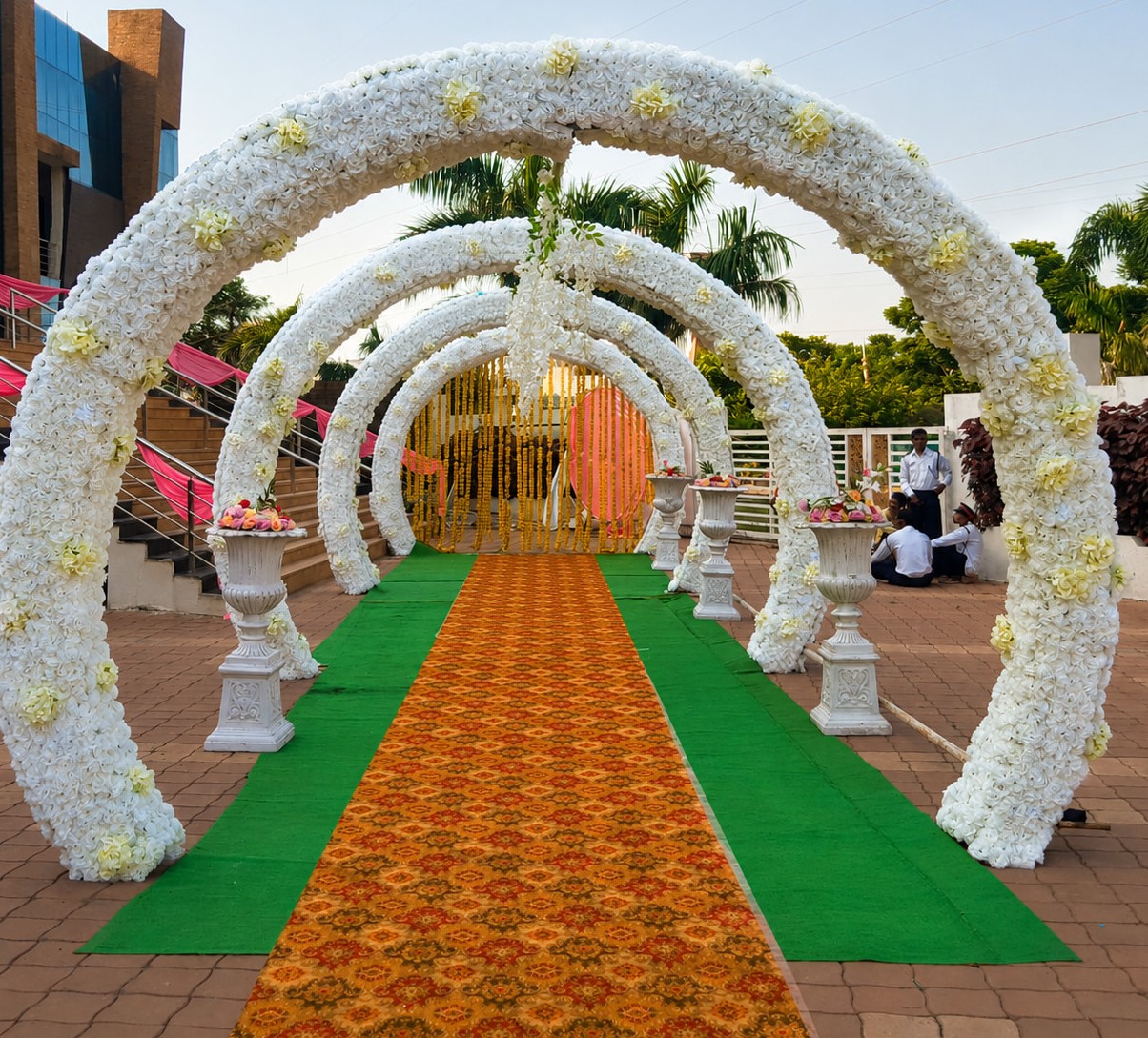 Floral Archway Wedding Entrance