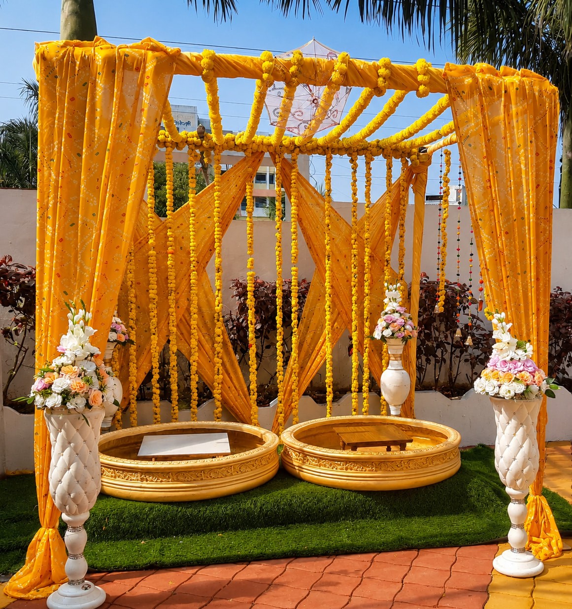 Haldi Celebration Floral Decor