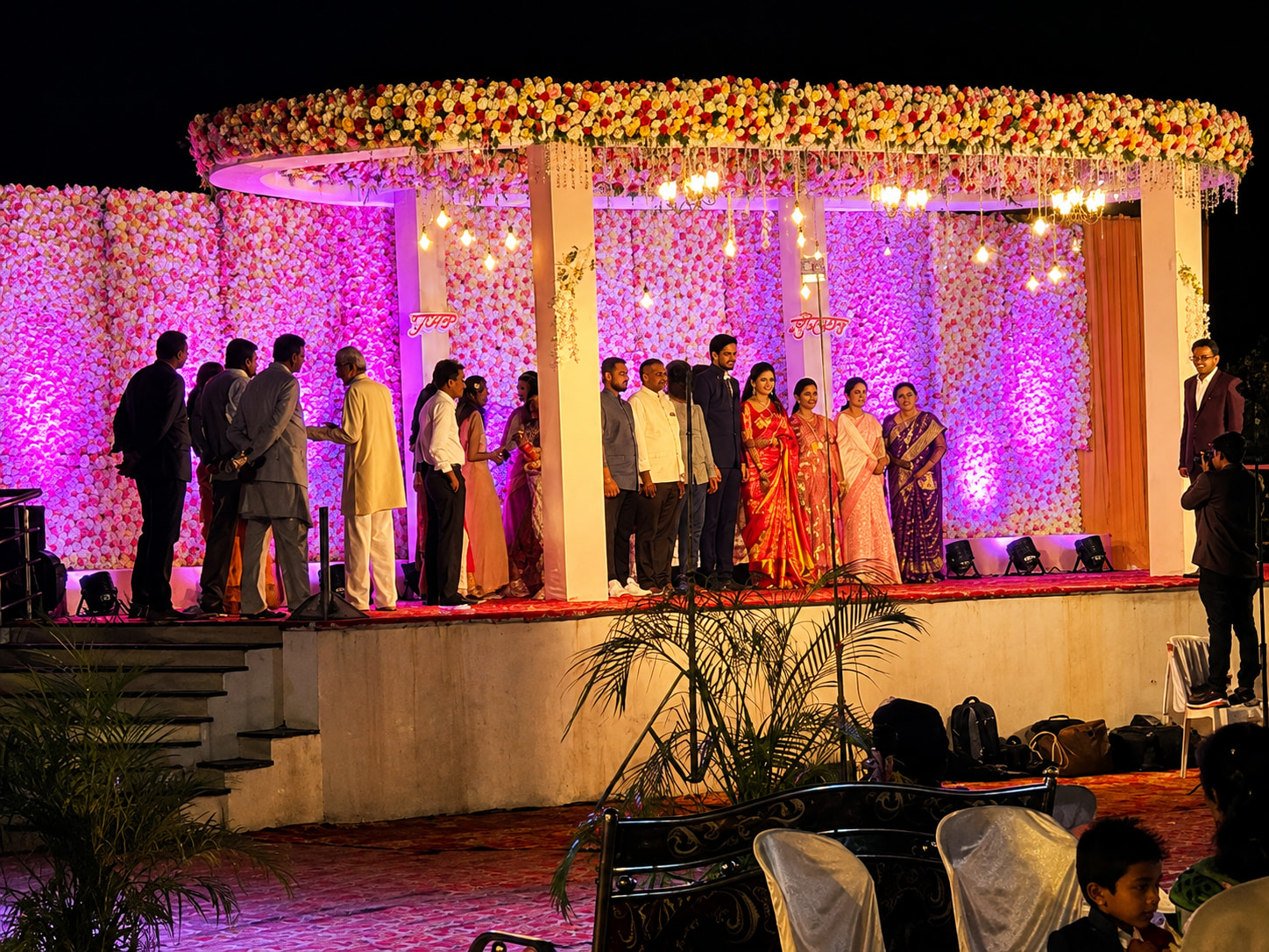 Vibrant Indian Wedding Stage Setup