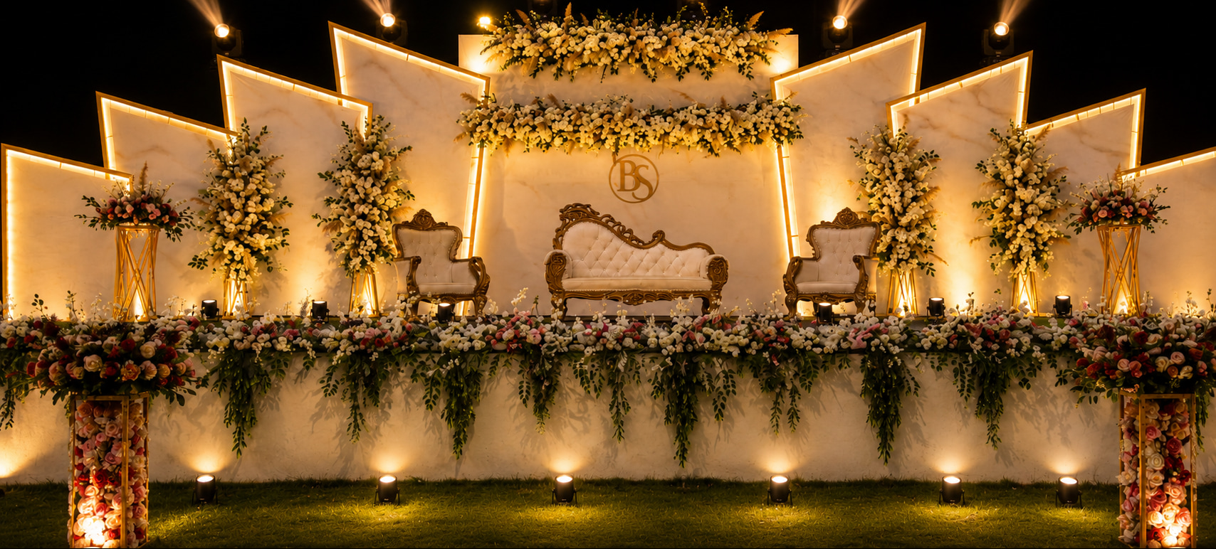 Grand Royal Wedding Stage Setup