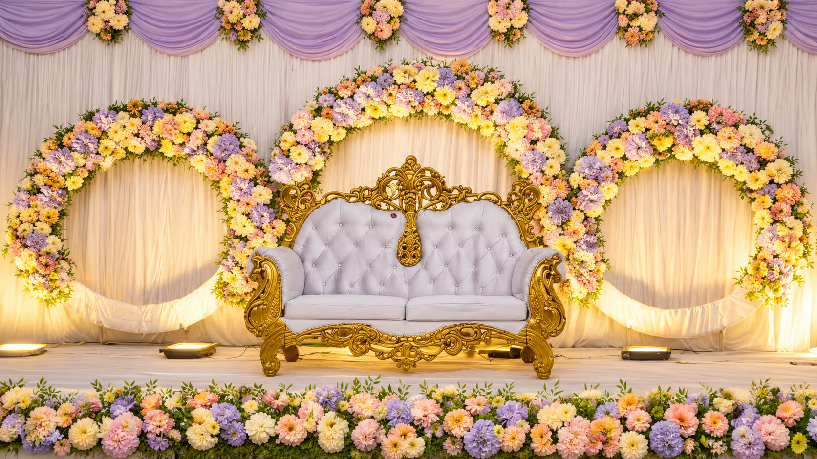 Opulent Pastel Wedding Stage